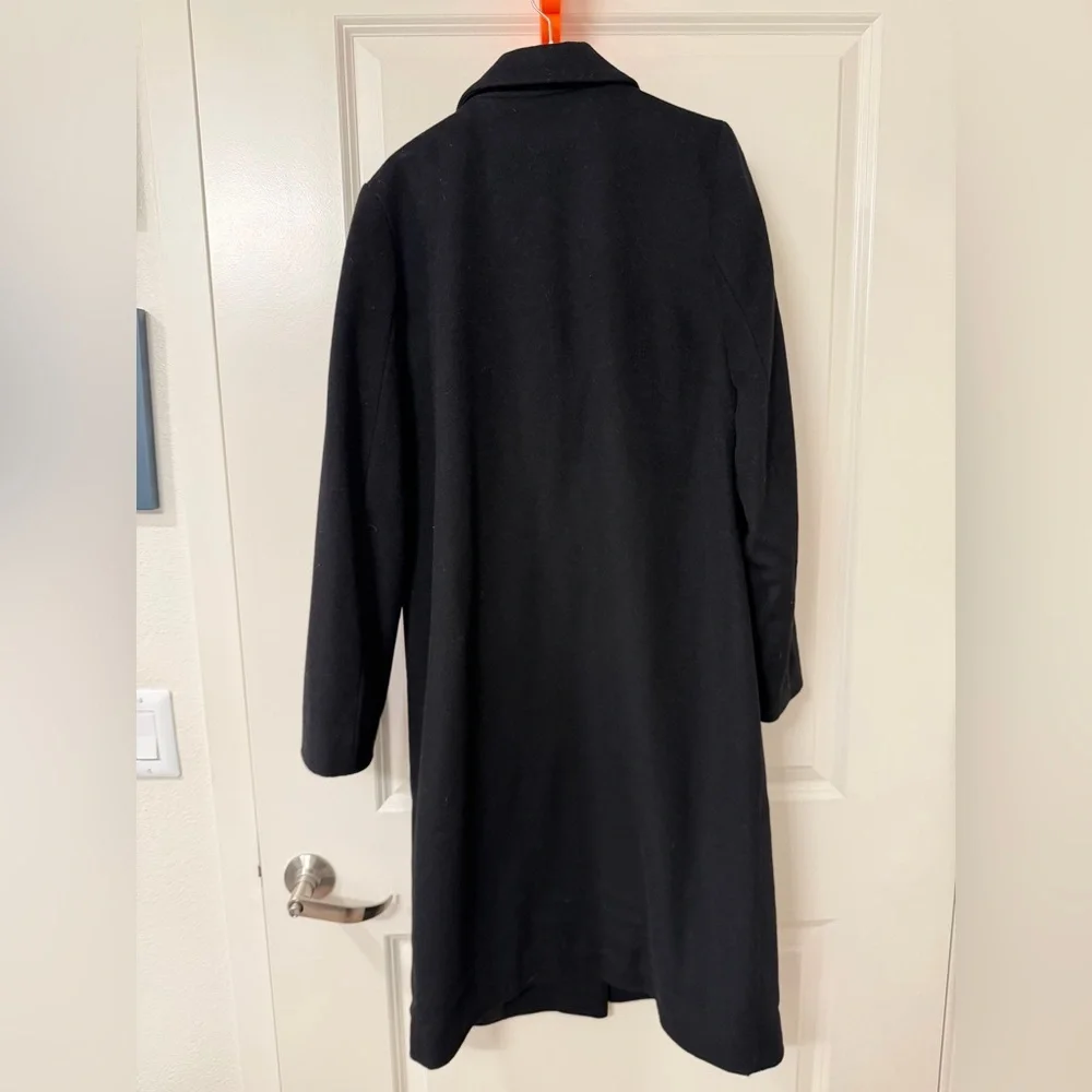 Quince Classic Black Wool Coat - Picture 3 of 6
